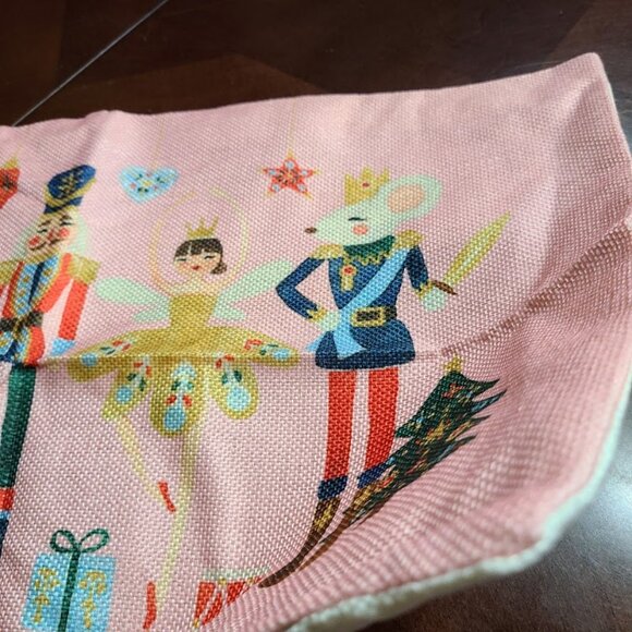 Pink Nutcracker Pillow Cover Decorative Case Accent Xmas Holiday Christmas Decor - Picture 7 of 10